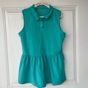 •Under Armour• Girls Sleeveless Peplum Golf Top - Size Medium